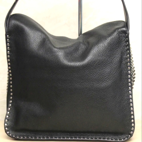 MICHEAL KORS ASTOR BLACK LEATHER HOBO BAG NWOT - Picture 2 of 5